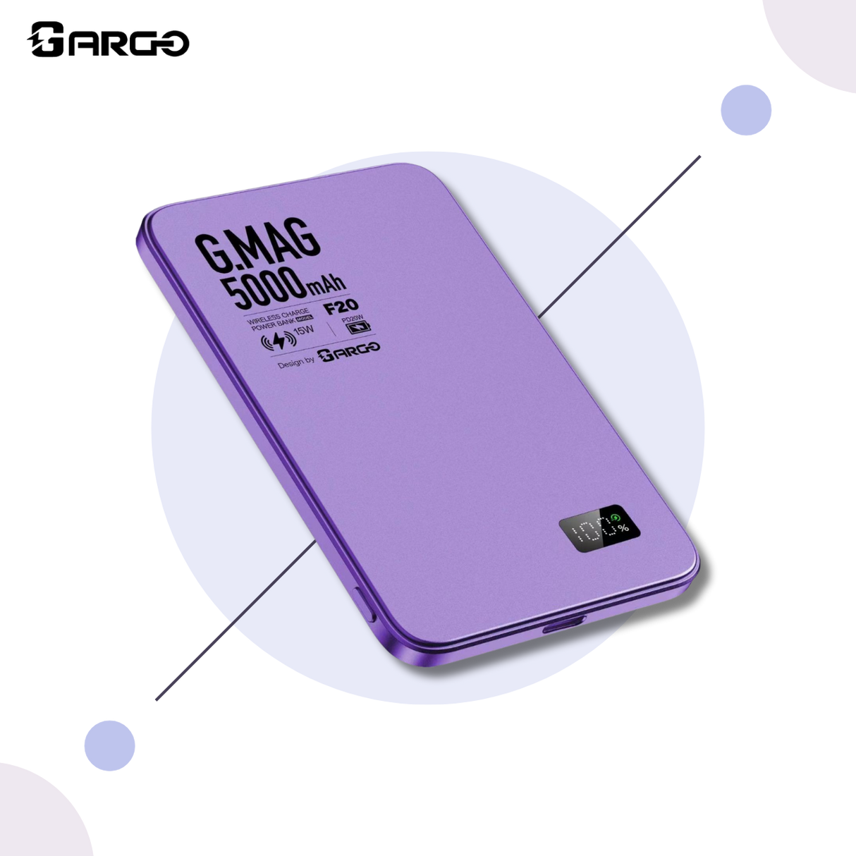 ARGO-F20 超薄 G.MAG 3合1 5000mAh 行動電源