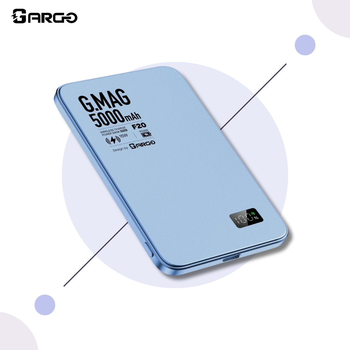 ARGO-F20 超薄 G.MAG 3合1 5000mAh 行動電源