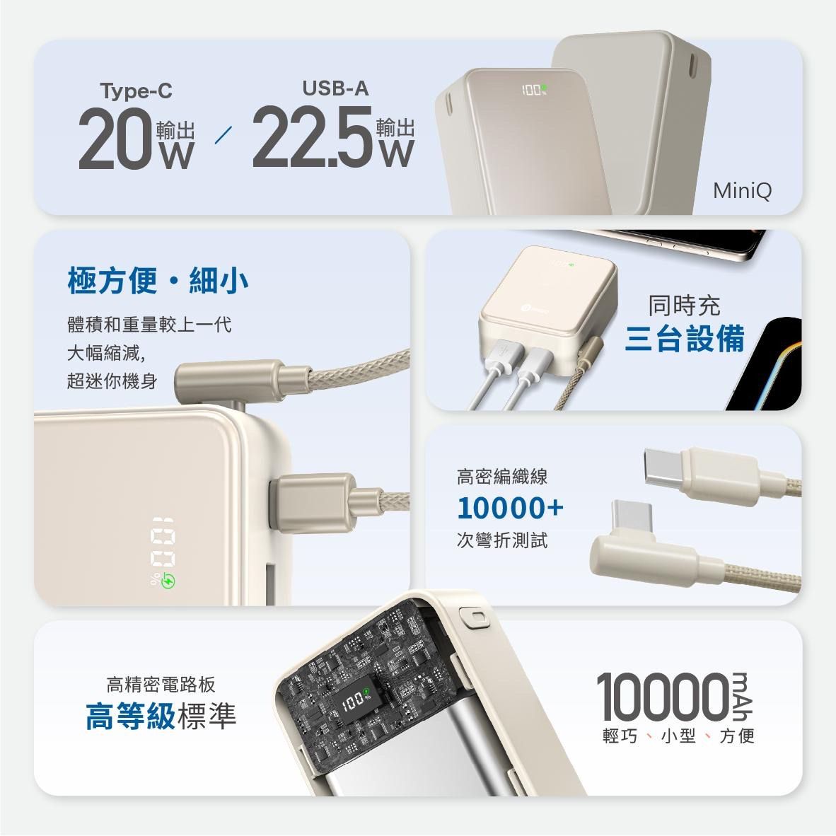 ARGO MiniQ 10000mAh 超迷你快充行動電源