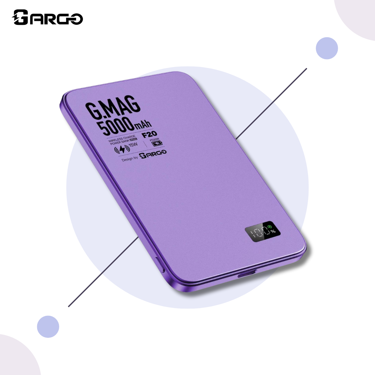 ARGO-F20 超薄 G.MAG 3合1 5000mAh 行動電源