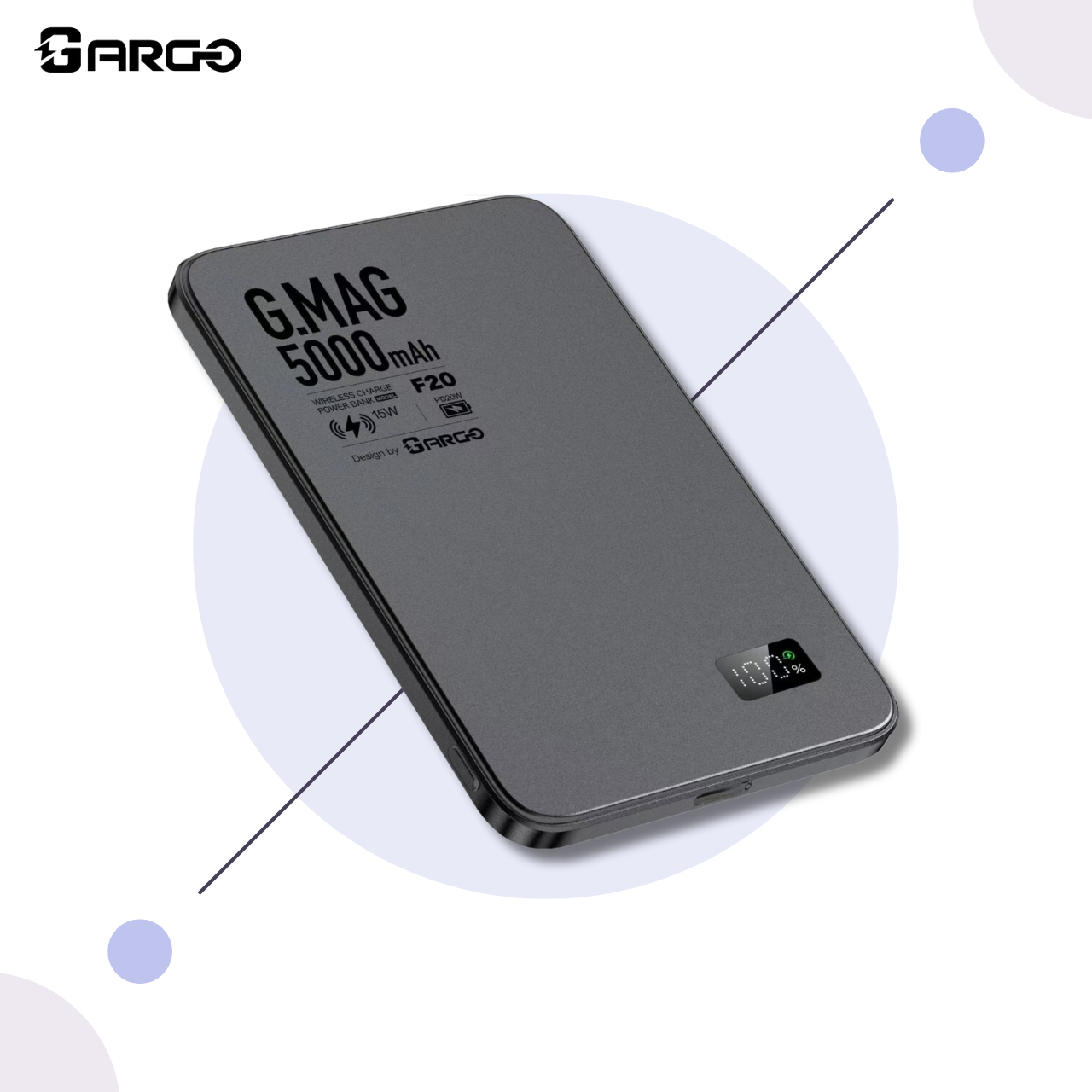 ARGO-F20 超薄 G.MAG 3合1 5000mAh 行動電源