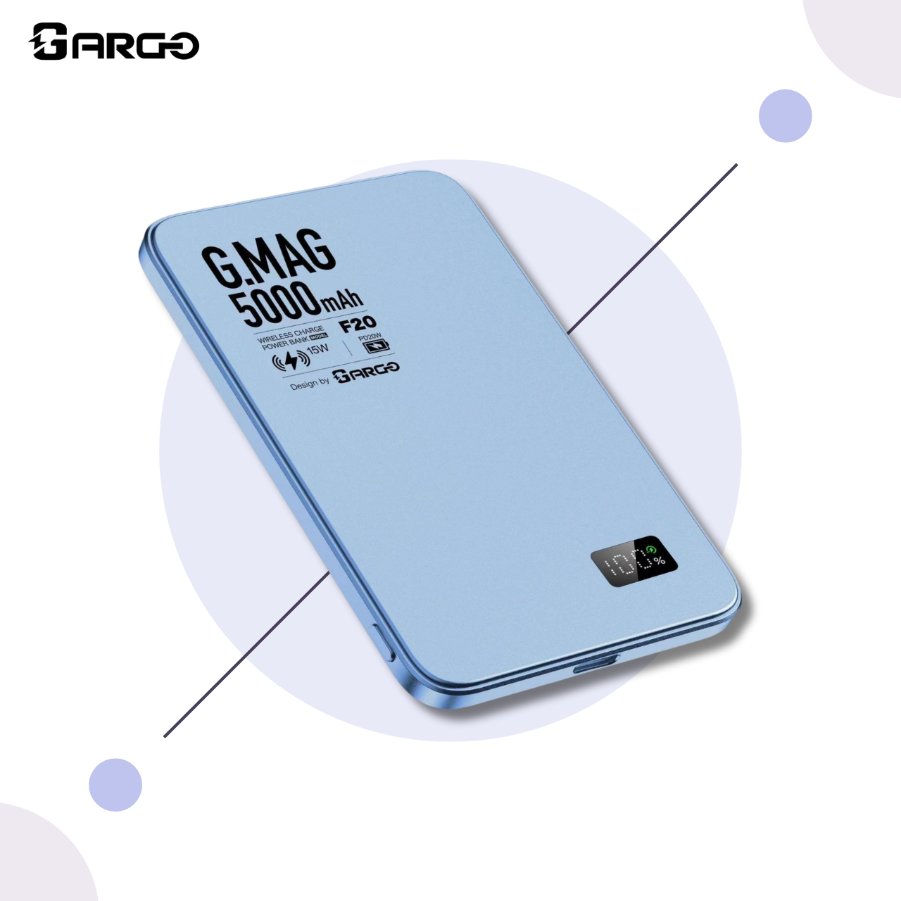 ARGO-F20 超薄 G.MAG 3合1 5000mAh 行動電源