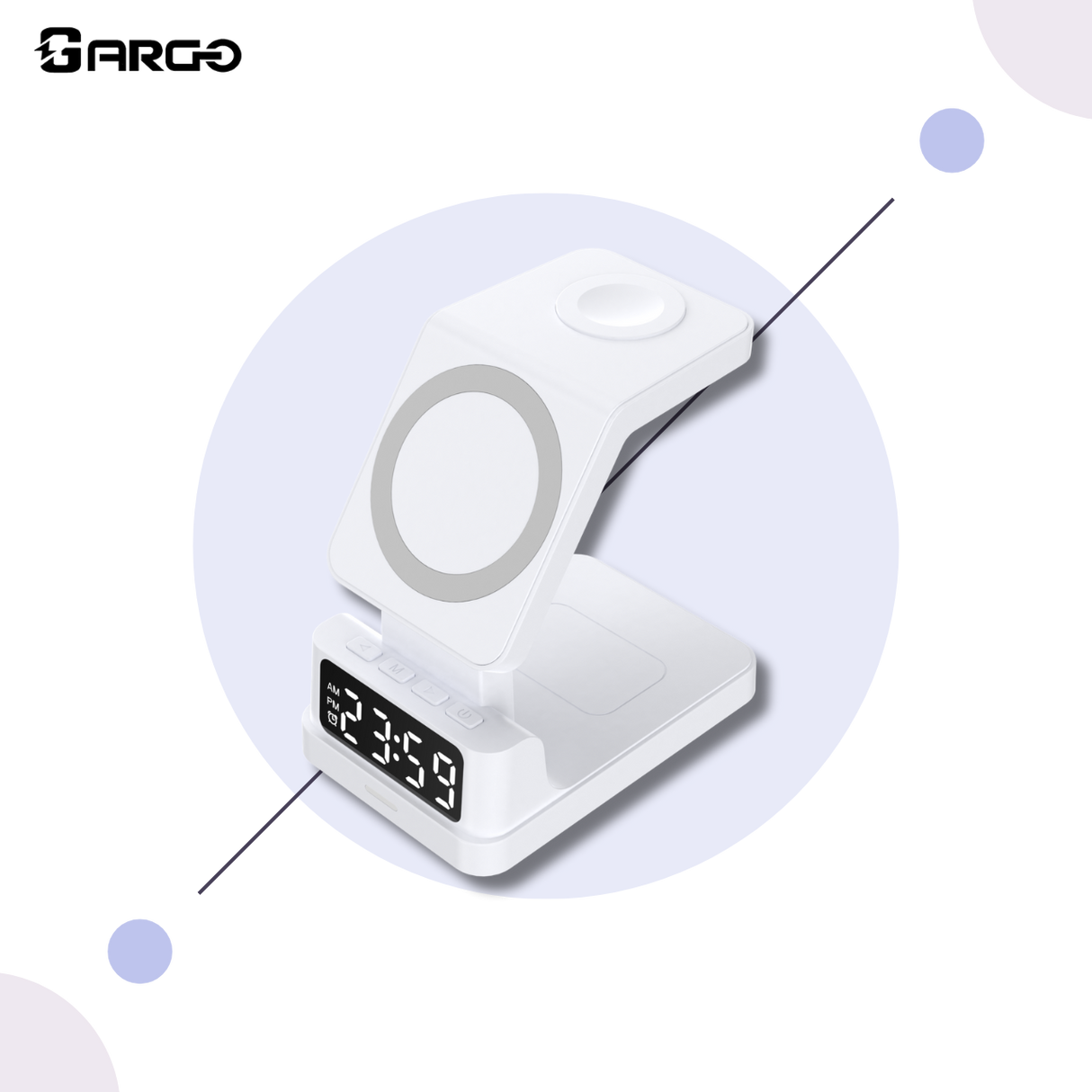 ARGO-MT4 15W 磁吸4合1無線充電座