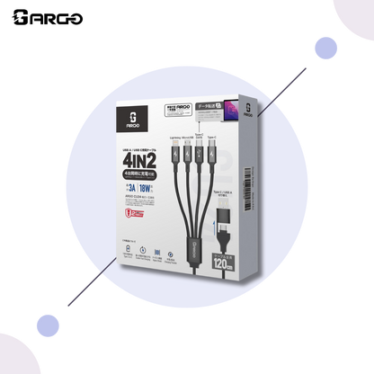 ARGO-CU24 4合2快速充電資料傳輸線