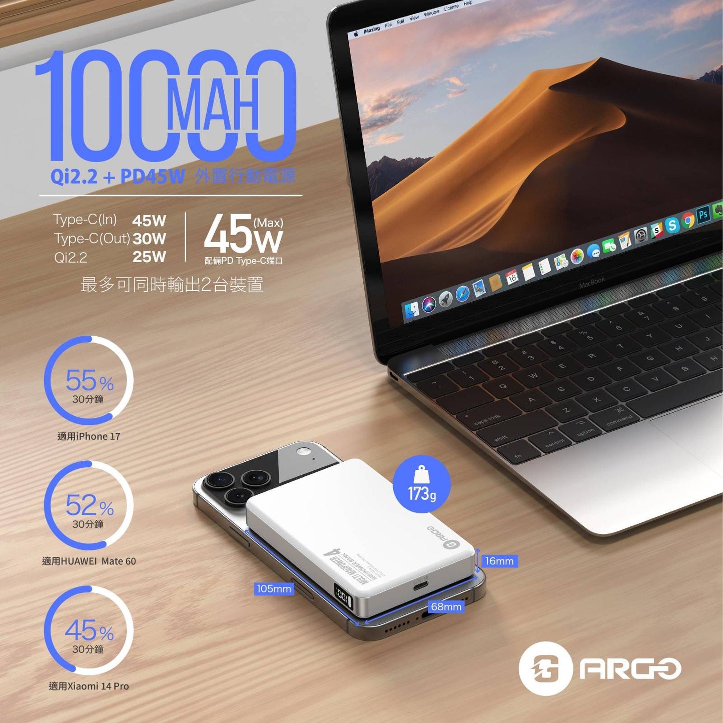 ARGO MM4 極致纖薄磁吸行動電源