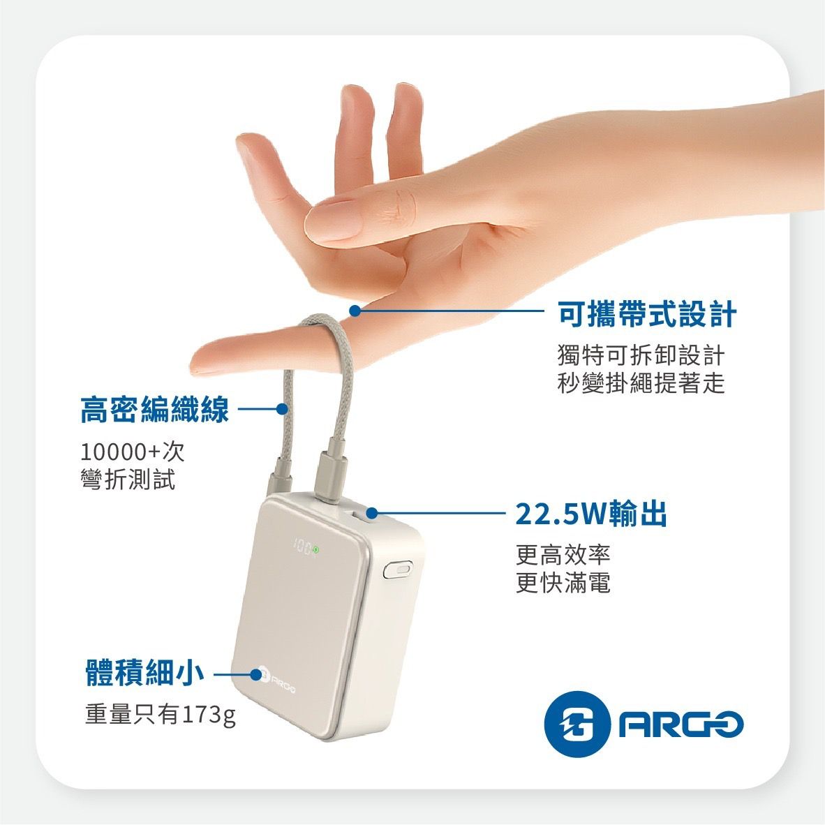ARGO MiniQ 10000mAh 超迷你快充行動電源