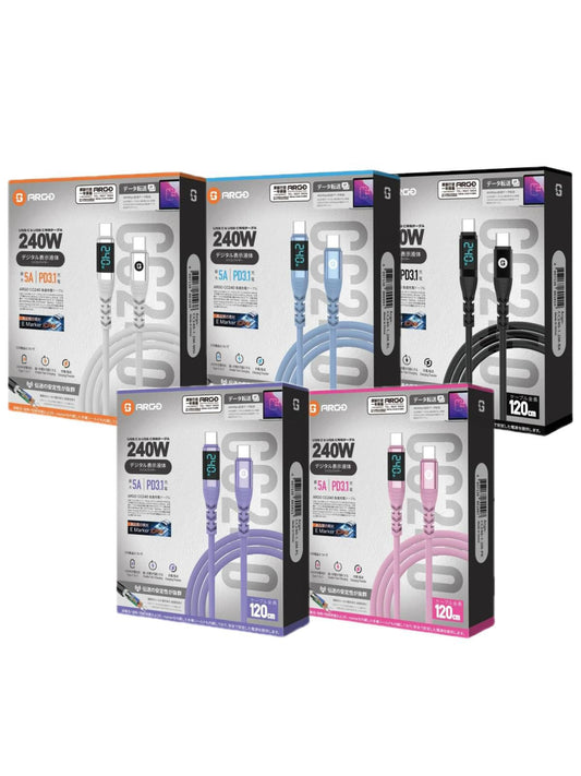 ARGO CC240 240W 2in1 快速傳輸充電線
