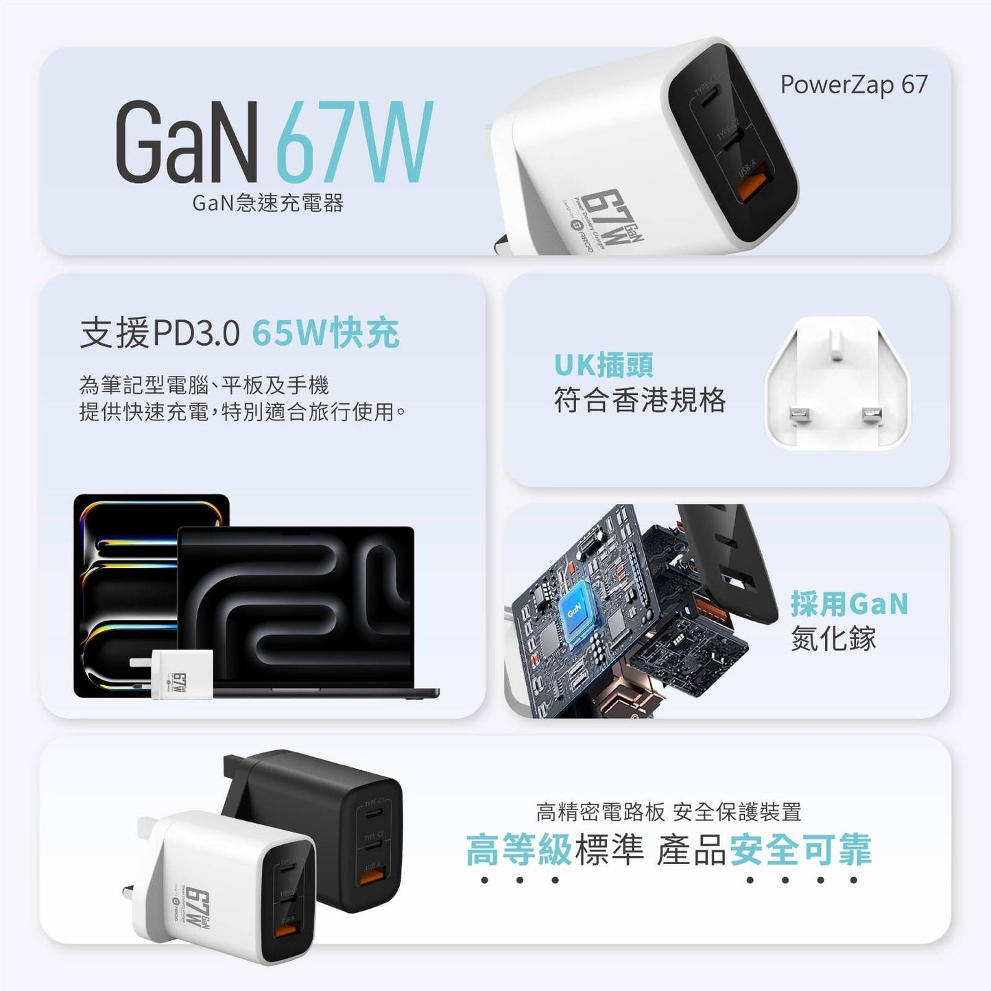 ARGO 67W 超速充電器